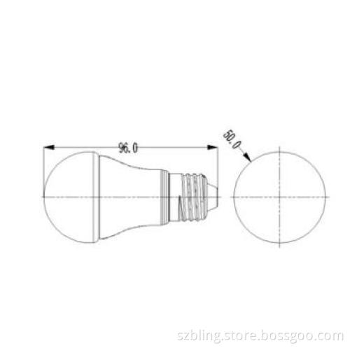 Patent designed 4W LED bulb,220-300lm